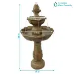 2-Tier Blooming Flower Outdoor Water Fountain2