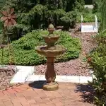 2-Tier Blooming Flower Outdoor Water Fountain4