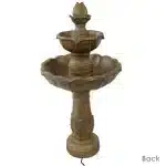 2-Tier Blooming Flower Outdoor Water Fountain5