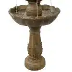 2-Tier Blooming Flower Outdoor Water Fountain6