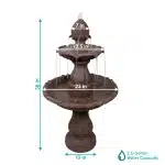 2-Tier Curved Plinth Outdoor Water Fountain2