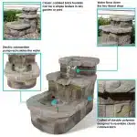 3-Tier Brick Steps Outdoor Fountain1