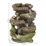 5Step Rock Falls Tabletop Water Fountain with LED Lights3