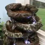 5Step Rock Falls Tabletop Water Fountain with LED Lights5
