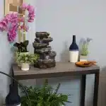 6-Tier Stone Falls Indoor Tabletop Fountain with LED Light5