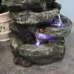 6-Tier Stone Falls Indoor Tabletop Fountain with LED Light7