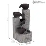 Aged Tiered Vessels Solar Fountain with Battery Backup1