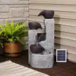 Aged Tiered Vessels Solar Fountain with Battery Backup2