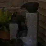 Aged Tiered Vessels Solar Fountain with Battery Backup3