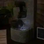 Aged Tiered Vessels Solar Fountain with Battery Backup4