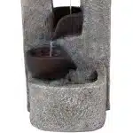 Aged Tiered Vessels Solar Fountain with Battery Backup8