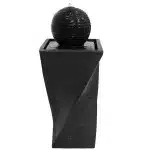 Black Ball Solar Water Fountain with Battery Backup and LED Light11