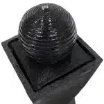 Black Ball Solar Water Fountain with Battery Backup and LED Light9