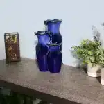 Blue Glazed Pitchers Ceramic Tabletop Fountain