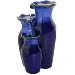 Blue Glazed Pitchers Ceramic Tabletop Fountain1