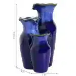 Blue Glazed Pitchers Ceramic Tabletop Fountain4
