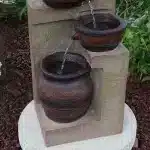 Cascading Terra Bowls Solar Fountain with Battery Backup5