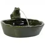 Ceramic Frog Solar Fountain with Solar Pump and Panel