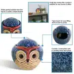 Ceramic Owl Indoor Tabletop Water Fountain2
