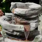 Cobblestone Rock Waterfall Fountain with LED Lights2