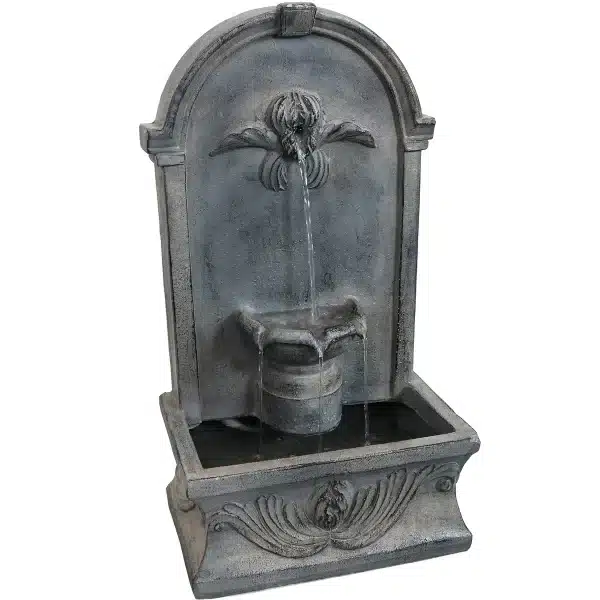 French-Inspired Outdoor Wall-Mounted Fountain