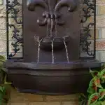 French Lily Outdoor Wall Fountain with Battery Backup11 French Lily Outdoor Wall Fountain with Battery Backup11