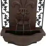 French Lily Outdoor Wall Fountain with Battery Backup13 French Lily Outdoor Wall Fountain with Battery Backup13