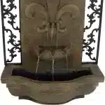 French Lily Outdoor Wall Fountain with Battery Backup19 French Lily Outdoor Wall Fountain with Battery Backup19