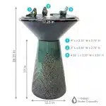 Gathering Birds Ceramic Outdoor Fountain with LED Lights2