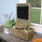 Half Moon Slate Tabletop Fountain.