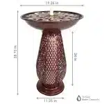 Iron Crosshatch Bird Bath Fountain3