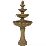 Large 4-Tier Eggshell Outdoor Fountain with LED Lights