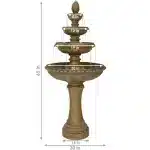 Large 4-Tier Eggshell Outdoor Fountain with LED Lights2