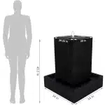 Large Pillar Outdoor Water Fountain with LED Lights (2)
