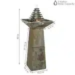 Layered Pyramid Slate Outdoor Fountain3