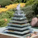 Layered Pyramid Slate Outdoor Fountain5