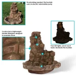 Lighted Stone Springs Outdoor Water Fountain with LED Lights1