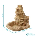 Lighted Stone Springs Outdoor Water Fountain with LED Lights2