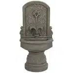 Lovely Lily Polyresin Outdoor Wall Fountain with Flat Back5