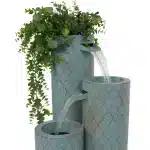 Moroccan Trellis 3-Column Modern Outdoor Water Fountain12