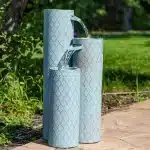 Moroccan Trellis 3-Column Modern Outdoor Water Fountain4
