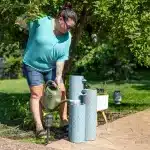 Moroccan Trellis 3-Column Modern Outdoor Water Fountain8