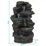 Rock Falls Electric Waterfall Fountain with LED Lights3