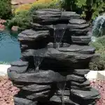 Rock Falls Electric Waterfall Fountain with LED Lights6