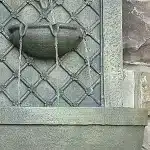 Rosette Solar Wall Fountain Florentine Stone