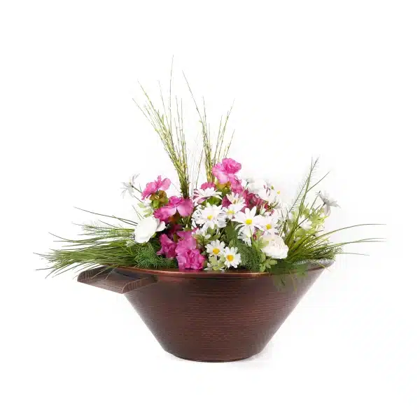 Cazo Hammered Copper Planter & Water Bowl