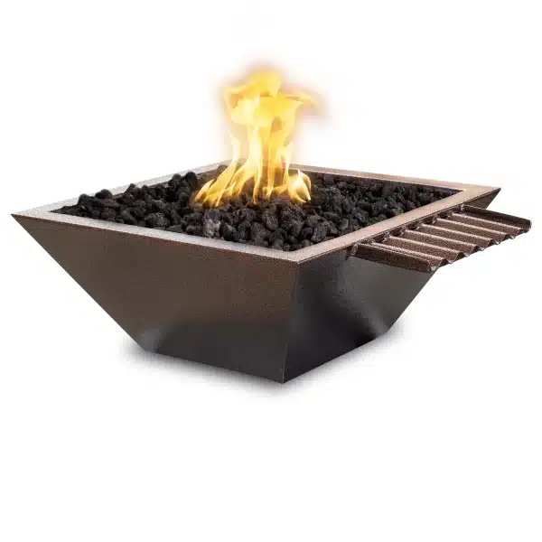 Maya Powder Coated Fire & Water Bowl - Wave Scupper