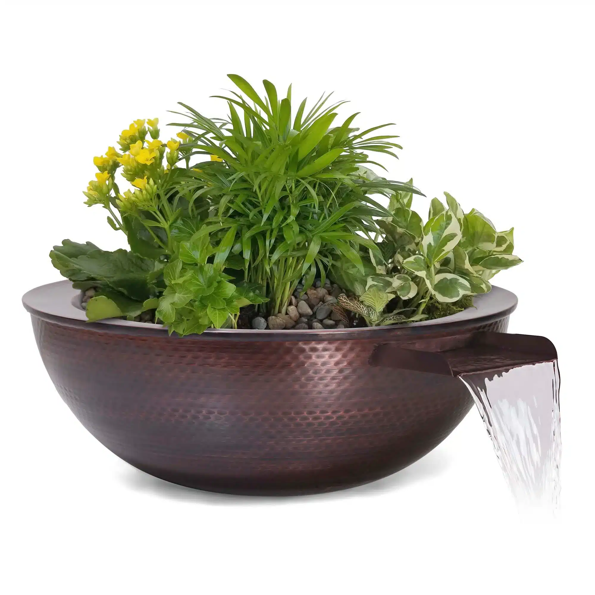 Sedona Hammered Copper Planter & Water Bowl Sedona Hammered Copper Planter & Water Bowl