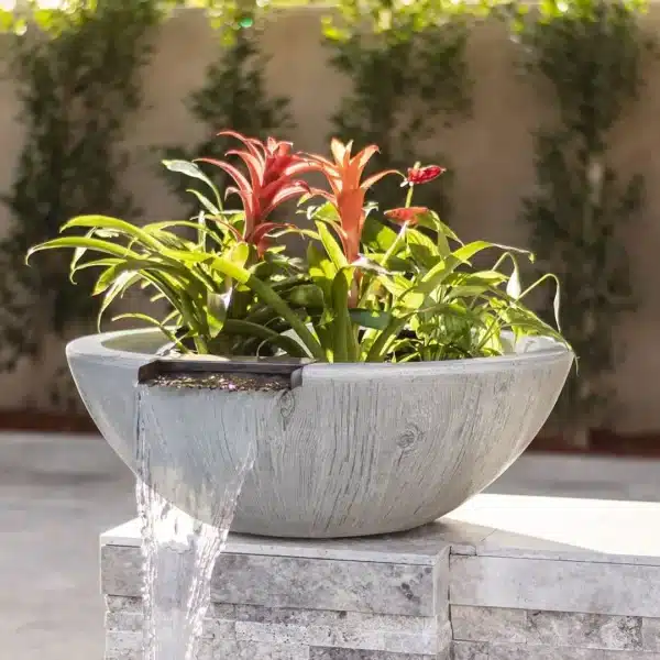 Sedona Wood Grain Planter & Water Bowl